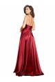 Buy Sleeveless Spaghetti Straps Low Back Silky Satin A-Line Black Tie Formal Dress UK