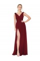 Buy Sleeveless V-Neck V-Back Chiffon A-Line Black Tie Formal Dress UK