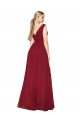 Buy Sleeveless V-Neck V-Back Chiffon A-Line Black Tie Formal Dress UK
