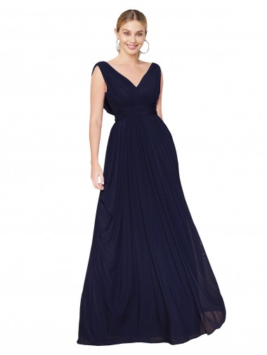 Buy Sleeveless V-Neck Chiffon A-Line Formal Dress UK