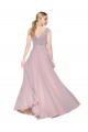 Buy Sleeveless Primrose V-Neck V-Back Chiffon A-Line Formal Dress UK