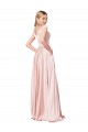 Buy Sleeveless Off the Shoulder Satin A-Line Formal Dress UK