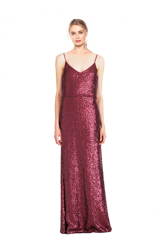 Buy Sleeveless Halter Neck Sequin A-Line Formal Dress UK