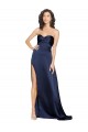 Buy Sleeveless Sweetheart Low Back Silky Satin A-Line Formal Dress UK