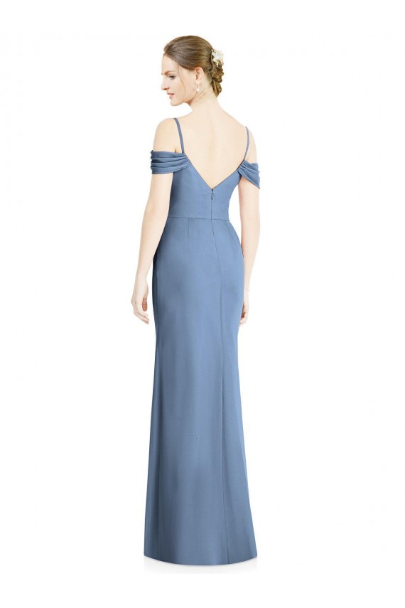 Buy Cold Shoulder Off the Shoulder Open Back Chiffon A-Line Formal Dress UK
