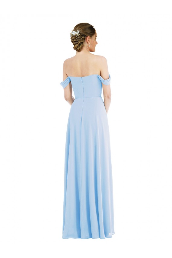 Buy Sleeveless Off the Shoulder Chiffon A-Line Formal Dress UK
