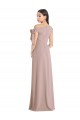 Buy Sleeveless Dusty Pink Off the Shoulder Stretch Crepe A-Line Formal Dress UK
