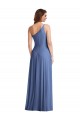 Buy Sleeveless Windsor Blue One Shoulder Chiffon A-Line Formal Dress UK