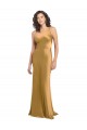 Buy Sleeveless One Shoulder Stretch Satin A-Line Formal Gowns UK