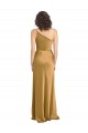 Buy Sleeveless One Shoulder Stretch Satin A-Line Formal Gowns UK