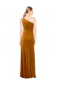 Buy Sleeveless One Shoulder Stretch Velvet A-Line Formal Dress UK