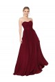 Buy Sleeveless Burgundy Sweetheart Chiffon A-Line Formal Dress UK