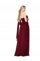 Buy Sleeveless Burgundy Sweetheart Chiffon A-Line Formal Dress UK