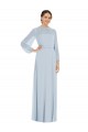 Buy Puff Sleeves Strapless Keyhole Back Chiffon A-Line Formal Dress UK