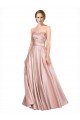 Buy Sleeveless Sweetheart Low Back Stretch Satin A-Line Black Tie Formal Gowns UK