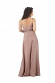 Buy Sleeveless V-Neck Silky Satin A-Line Formal Gowns UK