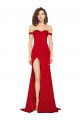 Buy Sleeveless Off the Shoulder Silky Satin A-Line Formal Dress UK
