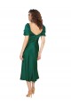 Buy Short Sleeves Sweetheart Low Back Silky Satin A-Line Formal Dress UK
