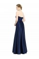 Buy Sleeveless Sweetheart Low Back Stretch Satin A-Line Black Tie Formal Dress UK