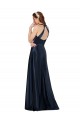 Buy Sleeveless V-Neck Keyhole Back Satin A-Line Formal Dress UK