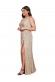 Buy Sleeveless V-Neck Sequin A-Line Black Tie Plus Size Formal Dress UK