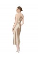 Buy Sleeveless V-Neck Silky Satin A-Line Formal Dresses UK
