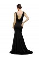 Buy Sleeveless V-Neck Low Back Silky Satin A-Line Formal Gowns UK
