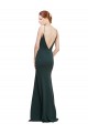 Buy Sleeveless Pink V-Neck V-Back Stretch Crepe A-Line Formal Gowns UK