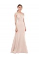 Buy Sleeveless Pink V-Neck V-Back Stretch Crepe A-Line Formal Gowns UK