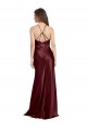 Buy Sleeveless Spaghetti Straps Stretch Satin A-Line Formal Dress UK