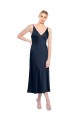 Buy Sleeveless V-Neck V-Back Stretch Satin A-Line Formal Gowns UK