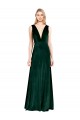 Buy Sleeveless V-Neck V-Back Stretch Velvet A-Line Formal Dresses UK