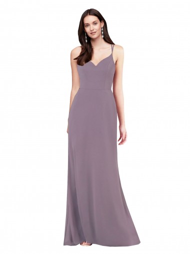 Buy Sleeveless Sweetheart Criss Cross Open Back Chiffon Column Formal Dress UK