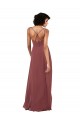Buy Sleeveless V-Neck Criss Cross Open Back Chiffon Column Formal Dress UK