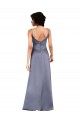 Buy Sleeveless V-Neck Silky Satin Column Formal Dress UK