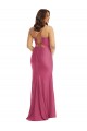 Buy Sleeveless Spaghetti Straps Tie Back Silky Satin Mermaid Formal Plus Size Formal Dress UK