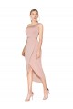 Buy Sleeveless Mauve One Shoulder Stretch Crepe Mermaid Formal Dress UK