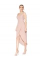 Buy Sleeveless Spaghetti Straps V-Back Stretch Crepe Mermaid High Low Formal Dress UK