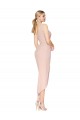 Buy Sleeveless Spaghetti Straps V-Back Stretch Crepe Mermaid High Low Formal Dress UK