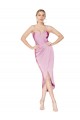 Buy Sleeveless Spaghetti Straps Stretch Crepe Mermaid High Low Formal Dress UK