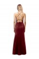 Buy Sleeveless Halter Neck Criss Cross Back Stretch Crepe Mermaid Formal Dress UK