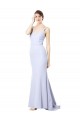 Buy Sleeveless Spaghetti Straps Stretch Crepe Mermaid Formal Dress UK