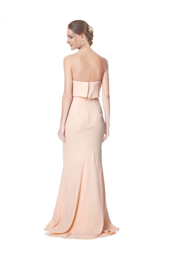 Buy Sleeveless Strapless Stretch Crepe Mermaid Black Tie Formal Dress UK