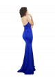 Buy Sleeveless Royal Blue Sweetheart Low Back Stretch Crepe Mermaid Formal Dress UK