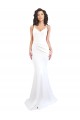 Buy Sleeveless Spaghetti Straps Low Back Stretch Crepe Mermaid Black Tie Formal Dress UK