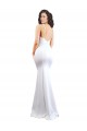 Buy Sleeveless Spaghetti Straps Low Back Stretch Crepe Mermaid Black Tie Formal Dress UK