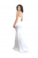 Buy Sleeveless White Sweetheart Low Back Stretch Crepe Mermaid Formal Dress UK