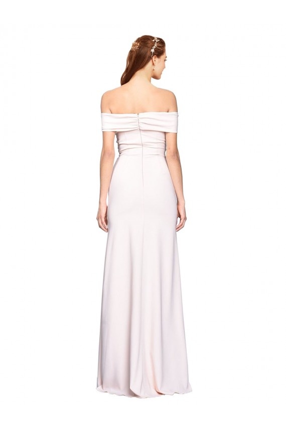 Buy Sleeveless White Off the Shoulder Stretch Crepe Mermaid Formal Dress UK