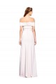 Buy Sleeveless White Off the Shoulder Stretch Crepe Mermaid Formal Dress UK