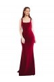 Buy Sleeveless Square Neck Stretch Crepe Mermaid Formal Dress UK